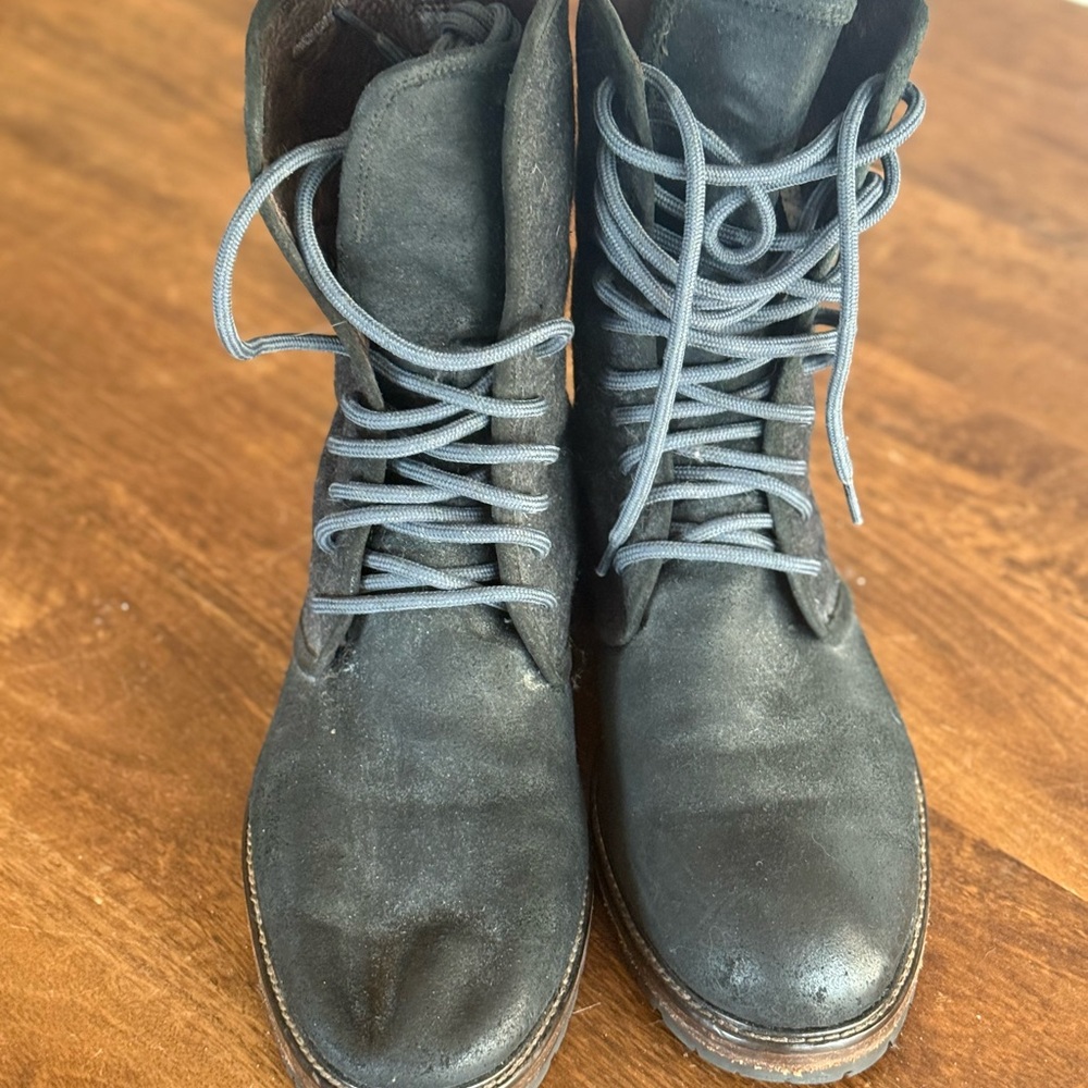 John Varvatos Black Leather Boots